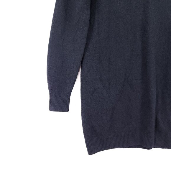 KHAITE Jo Cashmere Longline Sweater Size Small Black Designer Minimalist Tunic - Picture 15 of 16